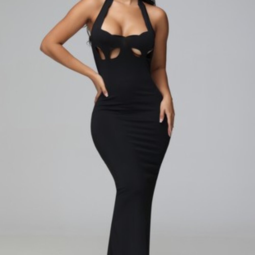 Black Halter Neck Maxi